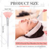 Picture of 9 Pieces Facial Brushes Fan Mask Brushes, Soft Facial Applicator Brushes Tools for Peel Glycolic Mask Makeup for Mud Cream (Pink, White)