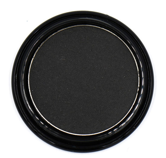 Picture of Pure Ziva Black Matte Opaque Smokey Eye Onyx Midnight Zero Jet Black Pressed Powder Single Vegan Eyeshadow; Talc, Paraben & Cruelty Free