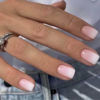 Picture of Press on Nails Short Square Acrylic Fake Nails with Apricot Design Full Cover False Nails Glossy Nude Glue on Nails Artificial Stick on Nails for Women 24Pcs (Beige White Pink)