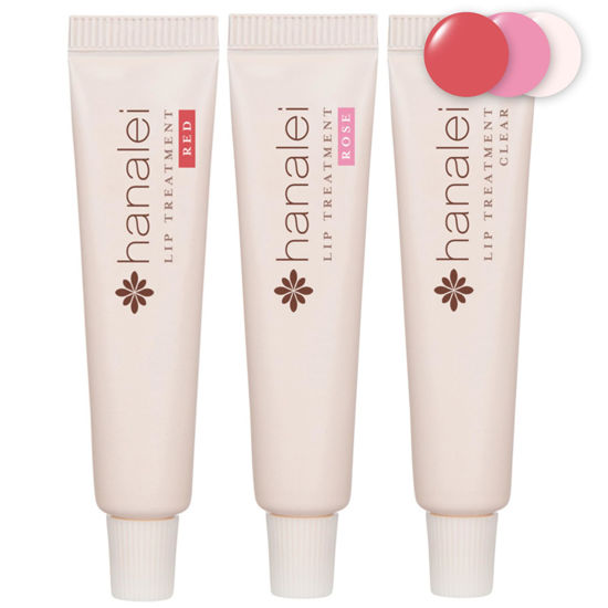 Picture of Cruelty-Free and Paraben-Free Lip Treatment to Soothe Dry Lips by Hanalei - Made with Kukui Oil, Shea Butter, Grapeseed Oil - Made in USA - Multi-colored Travel-Size 3 Pack (5ml/5g/0.17oz x 3 tubes)