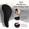 Picture of Kitsch Detangler Brush for Curly or Straight, Wet and Dry Hair - No Pain Detangling Brush with Flexible Bristles for Adults and Kids, Ideal for Shower and Travel, Valentines Gift For Her - Black