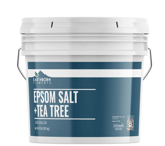Picture of Earthborn Elements Tea Tree Epsom Salt (1 Gallon) Pure & Undiluted, Soothing Aroma