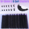 Picture of 10-20mm Fluffy Lash Clusters with Bottom Lashes Wispy Lash Extension 130D Wispy Cluster Eyelash Extensions D Curl Volume Individual Lashes DIY False Eyelashes by Geeneiya