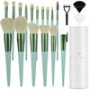 Picture of Professional Makeup Brush Set, LUXBRU 20PCs Makeup Brushes with Foundation Eyebrow Blending Concealer Blush Eyeshadow Contour Powder Brush, Make Up Brushes Kit with Travel Case & 2 Powder Puff-Green