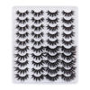 Picture of 20 Pairs Lashes False Eyelashes Dramatic Faux Mink Lashese by MilyBest Fluffy Natural 16-20mm Volume Long Thick C Curl EyeLashes Strips 4 Styles Mixed Lash Extension Sets Pack