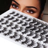 Picture of 20 Pairs Lashes False Eyelashes Dramatic Faux Mink Lashese by MilyBest Fluffy Natural 16-20mm Volume Long Thick C Curl EyeLashes Strips 4 Styles Mixed Lash Extension Sets Pack