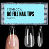 Picture of TOMICCA Medium Coffin Nail Tips, 240Pcs Half Matte Soft Gel Nail Tips, 12 Sizes Acrylic False Nail Tips, Nail Extension Tips for Beginner and Professional Home Diy