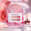 Picture of Double Rhythm 6 Pcs 15 ML Gel Polish Set Same Color Same Bottle Soak Off Gel Polish Kit Nail Art Manicure Salon DIY at Home for Women (Translucent Burgundy Brown Red Rose Pink-T6-2)