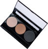 Picture of Pure Ziva Metallic Shimmer Off White, Gold Bronze Brown, and Glitter Black Vegan Eyeshadow Trio Palette; Talc, Paraben & Cruelty Free