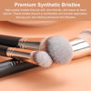 Picture of TEOYALL Foundation Contour Brush Set, 2PCS Angled Synthetic Kabuki Brush for Blending Setting Concealing Buffing with Liquid, Cream and Powder Cosmetic (170S/270S)
