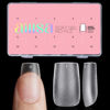 Picture of AILLSA Short Square Nail Tips 450PCS Soft gel Full Cover Nail Tips Matte Acrylic Upgraded No Need Files Press on Fake Nail Tips for False Nail Tips Extension Home DIY Nail Salon 15 Sizes