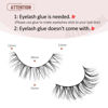 Picture of Onlyall Natural Lashes Wispy Lashes Natural Look False Eyelashes Natural Flared Eyelashes False Eye Lashes Soft Fluffy Lashes 7 Pairs D-K38