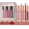 Picture of BestLand 6Pcs Matte Liquid Lipstick + Lip Liner Pens Set, One Step Lips Makeup Kits Pigment Velvety Nude Lip Stain Waterproof Long Wear Lip Gloss Make up Gift Set (Chic Shades Lip Set)