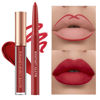 Picture of BestLand 6Pcs Matte Liquid Lipstick + Lip Liner Pens Set, One Step Lips Makeup Kits Pigment Velvety Nude Lip Stain Waterproof Long Wear Lip Gloss Make up Gift Set (Chic Shades Lip Set)