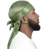 Picture of 4PCS Silky Durags for Men Women 360 Waves with 1 Wave Cap, Silky Satin Durag Extra Long Tails