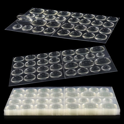 Picture of Allstarry 360pcs (12 Sheets) Nail Adhesive Tabs Waterproof Breathable Glue Tabs 15 Sizes Double-Sided Fake Nail Jelly Sticker Super Sticky Nail Glue Stickers Transparent Flexible for Manicure