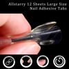 Picture of Allstarry 360pcs (12 Sheets) Nail Adhesive Tabs Waterproof Breathable Glue Tabs 15 Sizes Double-Sided Fake Nail Jelly Sticker Super Sticky Nail Glue Stickers Transparent Flexible for Manicure
