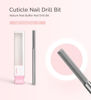 Picture of MelodySusie Nature Nail Buffer Nail Drill Bit 3/32'', Professional Safety Carbide Nail Bit for Nature Nail Bed File Cuticle Dead Skin Cleaning Nail Prepare, Two Way Rotate, Manicure Nail Salon Supply