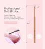 Picture of MelodySusie Cuticle Clean Nail Drill Bit 3/32'', Professional Safety Carbide Under Nail Cleaner Nail Bit for Cuticle Dead Skin Nail Prepare, Two Way Rotate, Nail Salon Supply(Rose Gold, Medium)