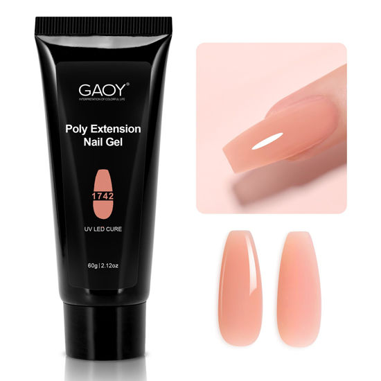 Picture of GAOY Poly Gel, 60g Nail Extension Gel, Tea Rose Builder Gel Nail Enhancement Gel for Beginner & Professional Nail Art Salon DIY at Home