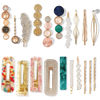 Picture of Mehayi 20 PCS Pearl Hair Clips Set Fashion Korean Acrylic Resin Hair Barrettes, Bobby Pins Hairpins for Women and Ladies Girls Headwear Styling Tools, Hair Accessories for Decorative Party Wedding