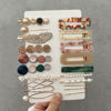 Picture of Mehayi 20 PCS Pearl Hair Clips Set Fashion Korean Acrylic Resin Hair Barrettes, Bobby Pins Hairpins for Women and Ladies Girls Headwear Styling Tools, Hair Accessories for Decorative Party Wedding