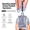 Picture of Beetles Silver Glitter Nail Polish, 1Pcs 15ml Silver Color Sparkle Nail Polish Quick Dry, Holographic Nail Lacquer Art Effect for Nail Salon DIY at Home, Nail Art Design for Women