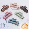 Picture of Sisiaipu 4 Inch Big Hair Claw Clips 6 Pcs Large Claw Clips for Thick Hair Square Hair Clips for Women Rectangle Hair Clips Banana Jaw Clips Hair Accessories for Girls - Brown Colorful