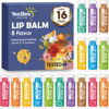 Picture of YesBes 16 Pack Lip Balm, Natural Lip Balm Bulk with Vitamin E and Coconut Oil, Moisturizing Lip Balm for Dry Cracked Lips, Lip Balm for Stocking Stuffers - 8 Flavors