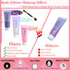 Picture of Body Glitter Face Glitter Gel: Singer Concerts Disco Festival Rave Accessories Face Glitter Makeup 150ml Chunky Sequins Mermaid Face Body Hair Glitter Gel (Purple&White&Light Pink)