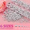 Picture of Belleboost Flat Back Pearls Kits, Flatback Silver Half Round Pearls with Pickup Pencil and Tweezer for Crafting Home DIY and Professional Nail Art, Face Makeup and Craft