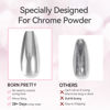 Picture of Born Pretty Top Gel for Chrome Nail Powder, 15ml Top Gel for Metallic Gel Nail Polish, Shine Finish and Long Lasting, Soak Off Nail Lamp Gel Nail Art Design