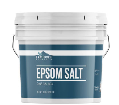 Picture of Earthborn Elements Epsom Salt (1 Gallon), Resealable Bucket, Magnesium Sulfate Soaking Solution, All-Natural