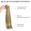 Picture of DOORES Tape in Hair Extensions, Light Blonde Highlighted Golden Blonde 12 Inch 40g 20pcs, Human Hair Extensions Tape in Hair Extensions Straight Remy Hair Extensions