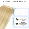 Picture of DOORES Hair Extensions Tape in, Drity Blonde Mixed Platinum Blonde 20pcs 50g 14 Inch, Tape in Hair Extensions Real Human Hair Seamless Straight Hair Extensions