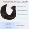 Picture of DOORES Tape in Hair Extensions Human Hair, Light Dark Brown 12 Inch 80g 40pcs, Straight Hair Extensions Human Hair Tape in Remy Hair Seamless Hair Extensions Skin Weft