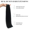 Picture of DOORES Tape in Hair Extensions, Jet Black 12 Inch 40g 20pcs, Hair Extensions Human Hair Tape in Straight Hair Remy Hair Seamless Hair Extensions Skin Weft