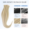 Picture of DOORES Tape in Hair Extensions Real Human Hair, Dark Blonde Highlighted Bleach Blonde 12 Inch 80g 40pcs, Hair Extensions Natural Remy Hair Straight Hair for Women