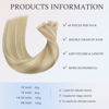 Picture of DOORES Tape in Hair Extensions Real Human Hair, Dark Blonde Highlighted Bleach Blonde 12 Inch 80g 40pcs, Hair Extensions Natural Remy Hair Straight Hair for Women