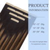 Picture of DOORES Tape in Human Hair Extensions, Balayage Dark Brown to Chestnut Brown30g 10pcs 22 Inch, Hair Extensions Tape in Straight Skin Weft Remy Hair Extensions