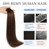 Picture of DOORES Tape in Human Hair Extensions, Chocolate Brown 26 Inch 10pcs 30g, Hair Extensions Tape in Straight Remy Hair Extensions Natural Hair Skin Weft Seamless Extensions