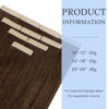 Picture of DOORES Tape in Human Hair Extensions, Chocolate Brown 26 Inch 10pcs 30g, Hair Extensions Tape in Straight Remy Hair Extensions Natural Hair Skin Weft Seamless Extensions