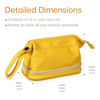 Picture of Abiudeng Large Makeup Bag,Double Layer Cosmetic Bag,Travel Makeup Bag,Leather Makeup Bag, Cosmetic Travel Bags,Portable Leather Toiletry Bag,Roomy Cosmetic Bag for Women and Girls