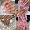 Picture of UNA GELLA Nail Tips Square Gel Nails Tips 216 PCS No C Curve Nail Tips XXL Extra Long Nail Tips Full Cover Square Straight Tips No C Curved Fake Nails Tapered Square Nails For Acrylic Nails