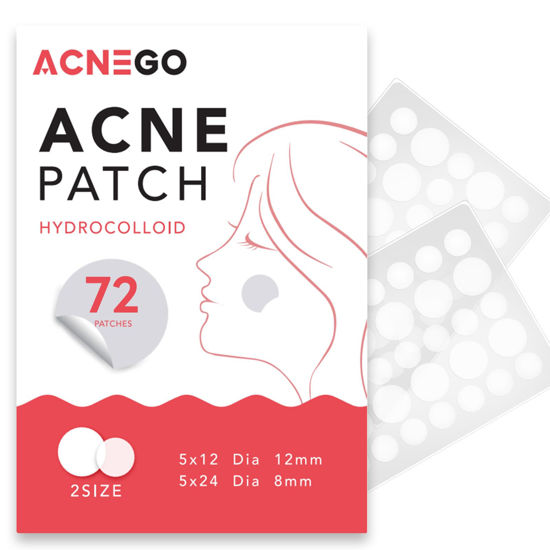 Picture of 72 Counts Pimple Patches for Face Hydrocolloid Acne Patches for face Invisible Zit Patches for Face Pimple Patch Acne Spot Patch Blemish Patches Cover Patches Stickers