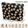 Picture of Wudimeitt Cosmetic bag Makeup bag Preppy Cute Corduroy Toiletry bag for women travel essentials (Flower black)