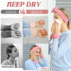Picture of Women's Microfiber Face Washing Wrist Towels - Absorbent Wristbands and Spa Sweatbands for Girls, Prevent Water from Spilling Down Arms (10PCS)
