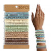 Picture of SYGY 20 PCS Boho Hair Ties, Light Color Scrunchies for Thick or Thin Hair, 4 Styles Hair Ties for Ponytail Holders, 2.36" Hair Scrunchies No Damage
