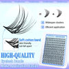 Picture of Goddvenus Wispy Lash Clusters 10-16mm Lashes Clusters Eyelash Extensions Natural Individual Lashes 144pcs D Curl Lash Extension DIY Soft Comfortable Eyelash Clusters with Cotton Band