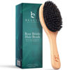 Picture of Boar Bristle Hair Brush - Natural Boars Bristle Hairbrush for Women, Men & Kids, Soft Bristles for Thin and Fine Hair, Anti-Frizz & Tangle-Free Smoothing Brush, Gentle on Scalp